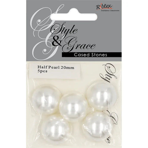 20mm Style & Grace Half Pearl
